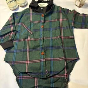 Forest Plaid Hooded Flannel Top - Birdy and Bean