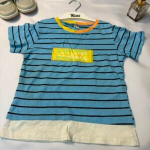 Sky Blue Stripe 'Summer Endless' Tee - Birdy and Bean