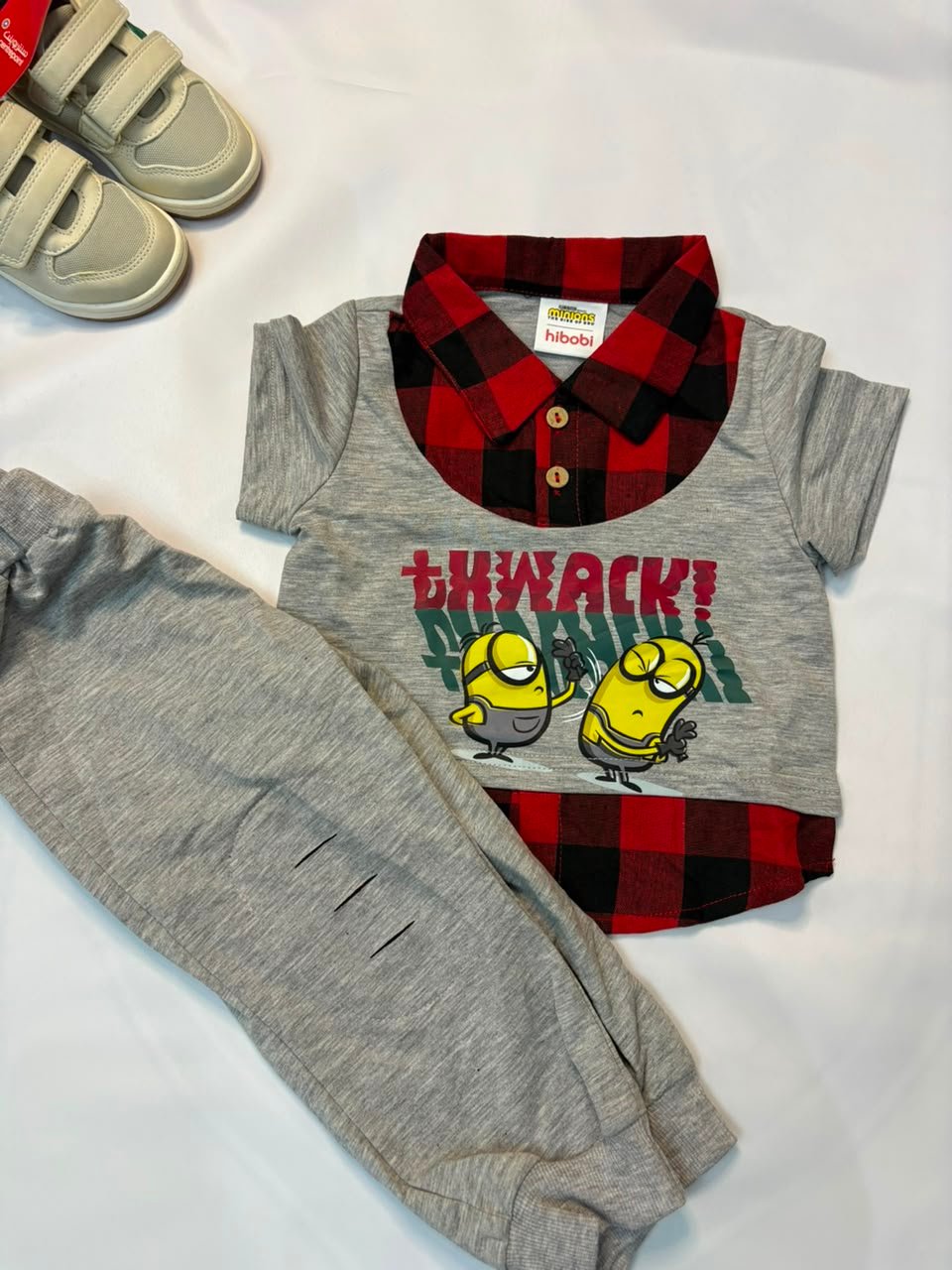 Minions Plaid-Collar Set - Birdy and Bean