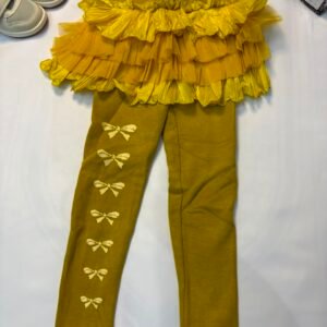 Bow Print Tutu Leggings - Birdy and Bean