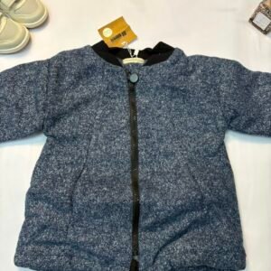 Heather Navy Padded Jacket - Birdy and Bean