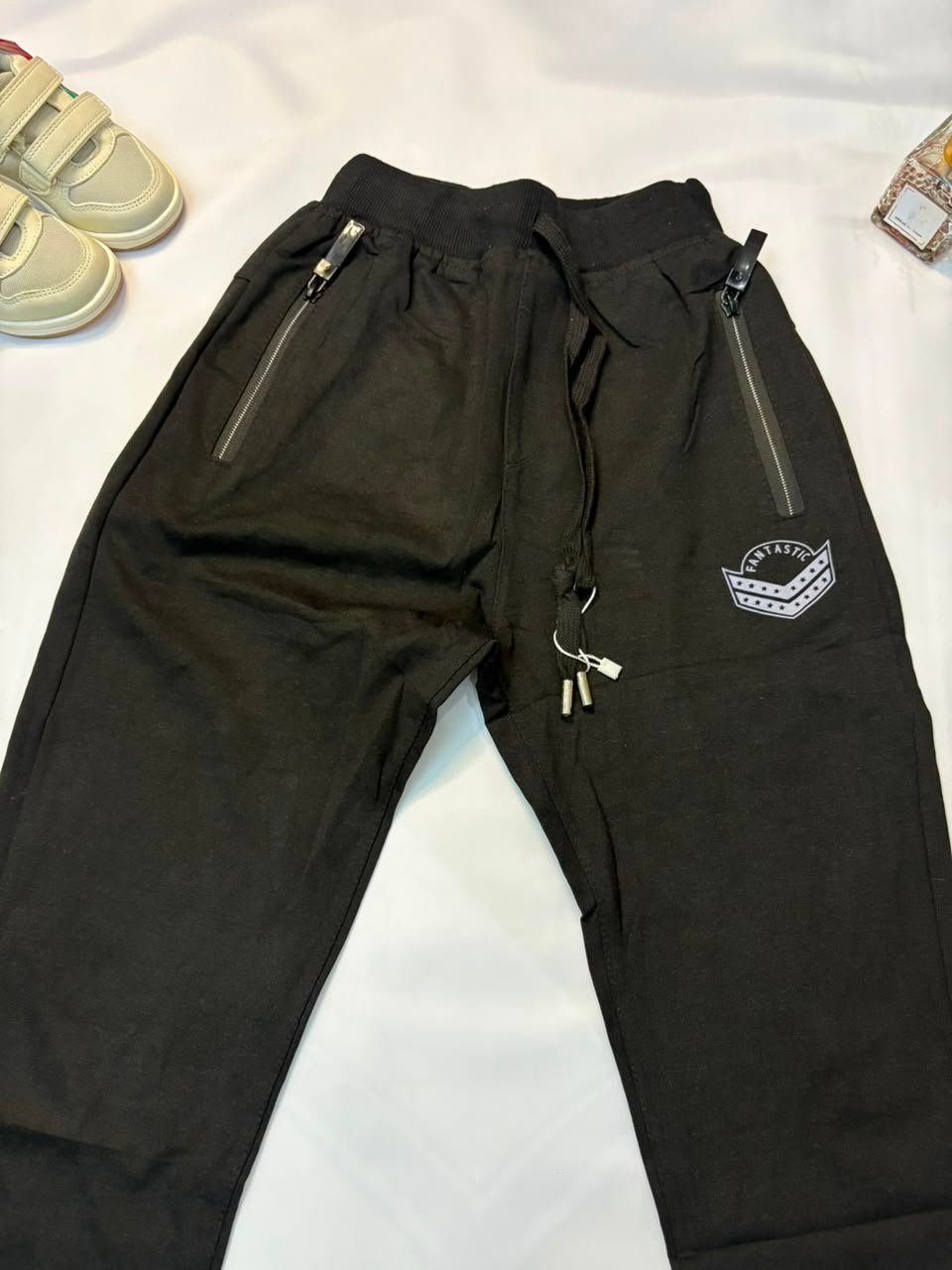 Black Fantastic Zip Joggers - Birdy and Bean