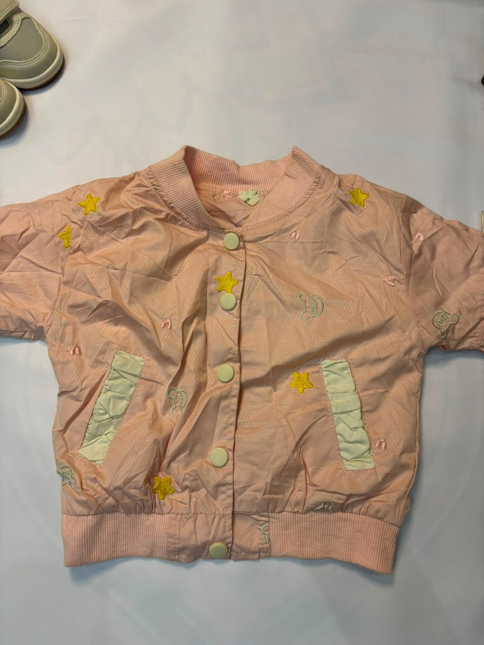 Pink Star Bomber Jacket - Birdy and Bean