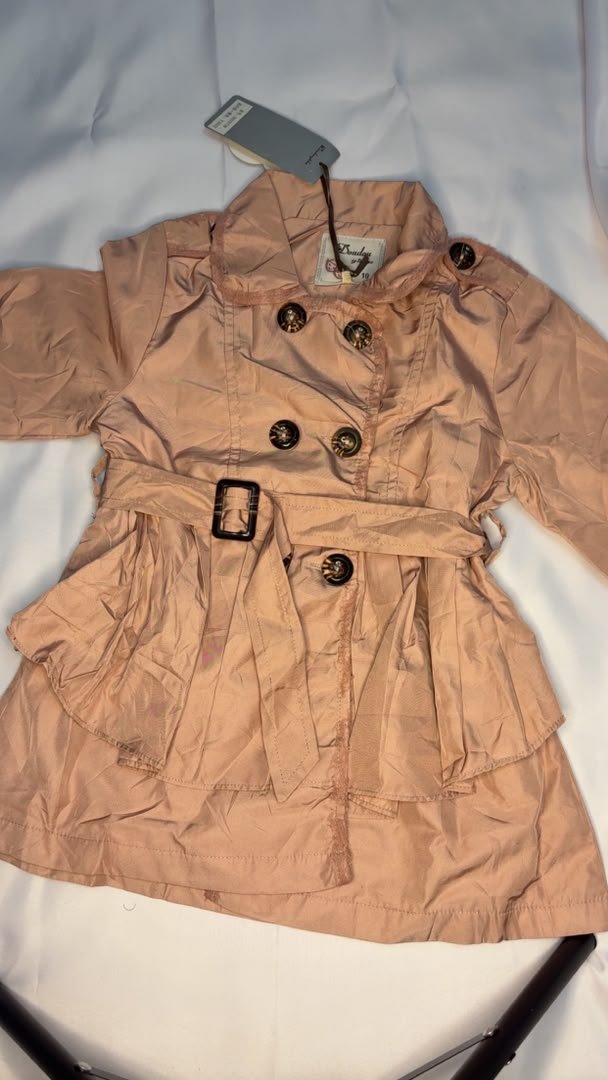 Pink Belted Trench Coat