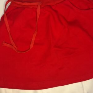 Red Drawstring Jersey Skirt